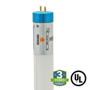 4ft 18W LED Linear Tube - Glass - Single End Bypass - Ballast Bypass - (UL Type B) *Buy By The Box Promo* - Image 3