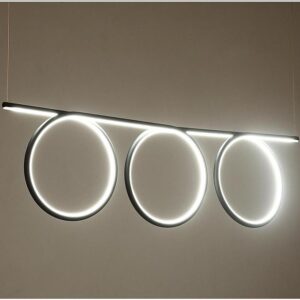 Modern Chandelier Light LED 3 Ring Continuous - Image 4