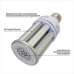 36W LED Corn Light Bulb - Replacement for Fixture 200W MH/ HPS/ HID - 5 Year Warranty - 4kV Surge Protection - (UL+DLC) - Image 6