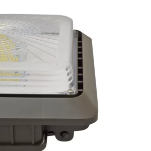 LED Canopy Light - 100W Outdoor Parking Garage Light - Brown & White - (UL+DLC Listed) - Image 9