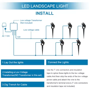 LED Landscape Light - 3W - 200Lm - Accent Light - Stake Mount - Image 11