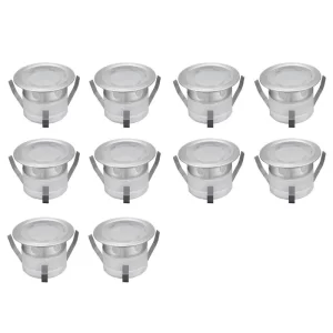 LED Deck Light - Landscape Light - Recessed In Ground Patio Kit - 10 Pc + Driver - Image 8